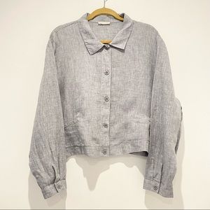 Linen Cropped Eileen Fisher Cropped Jacket Eileen Fisher Cropped